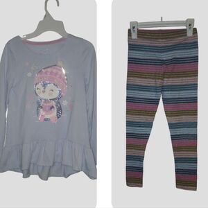 Cynthia Rowley Girl Outfit Light Blue and Pink Garment Size 8